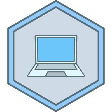 dizüstü bilgisayar simgesi, vektör illüstrasyonu