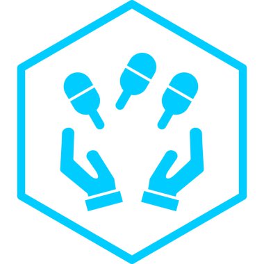 Mikrofon. Web simgesi basit illüstrasyon