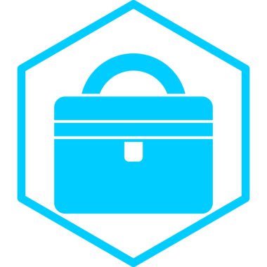 Çanta. Web simgesi basit illüstrasyon