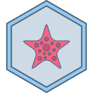 deniz yıldızı ikonu vektör çizimi