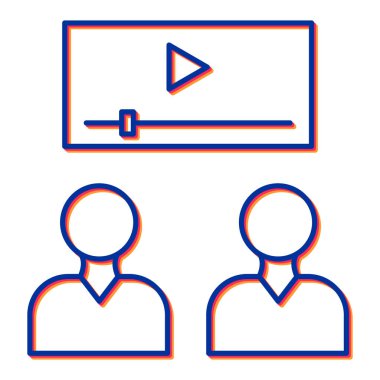 kullanıcı arayüzü renk çizgisi simgesi. vektör illüstrasyonu