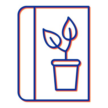 Yapraklı bitki ve ağaç ikonu. özet vektör illüstrasyonu.