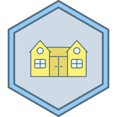 Ev. Web simgesi basit illüstrasyon