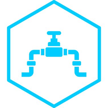 Musluk ikonu. İnternet için boru hattı pompa vektör simgelerinin basit illüstrasyonu