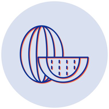 Karpuz. Web simgesi basit illüstrasyon