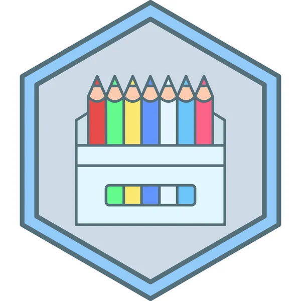 Školy Webová Ikona Jednoduchá Ilustrace — Stockový vektor