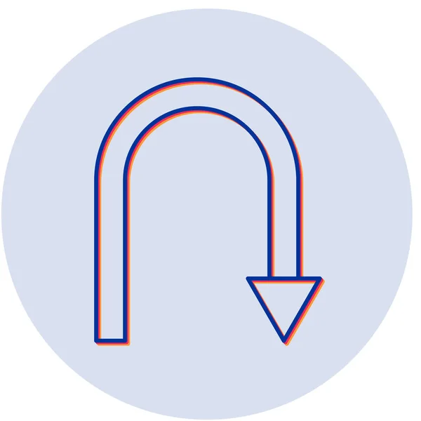 Illustration Vectorielle Icône Turn — Image vectorielle