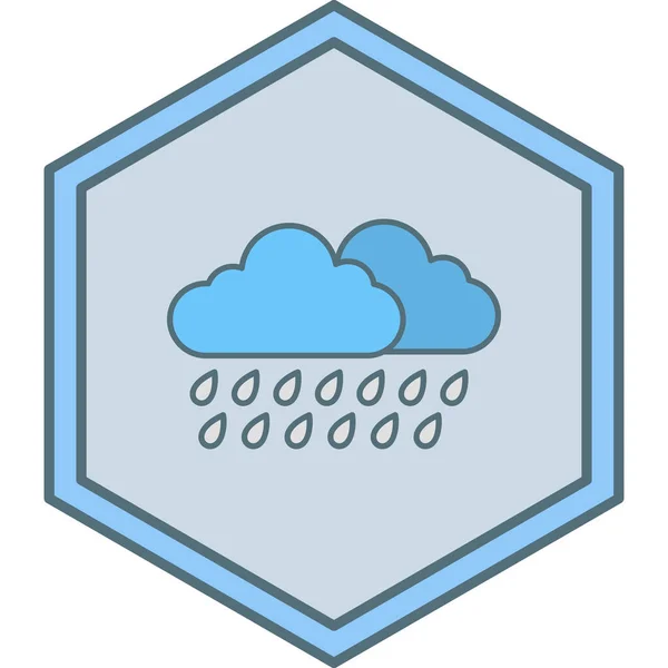 Rain Web Icon Simple Illustration — Stock Vector