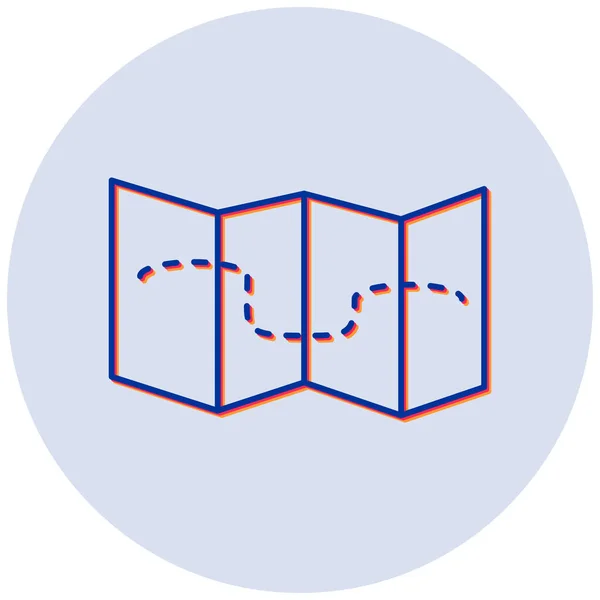 Карта Веб Іконка Проста Ілюстрація — стоковий вектор