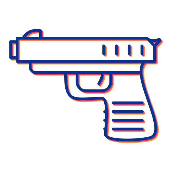Illustration Vectorielle Icône Pistolet — Image vectorielle