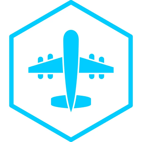 Avión Icono Web Ilustración Simple — Archivo Imágenes Vectoriales