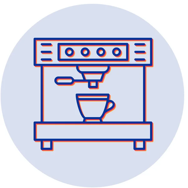 Icono Máquina Café Ilustración Vectorial — Vector de stock