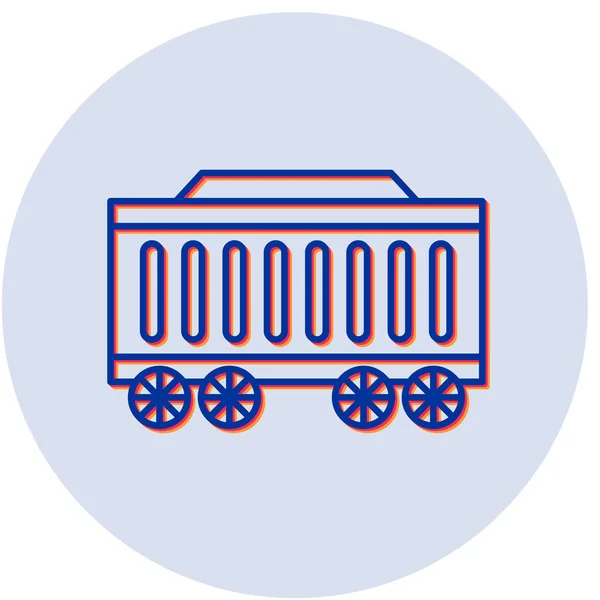 Ilustración Vectorial Del Icono Del Transporte Ferroviario — Archivo Imágenes Vectoriales