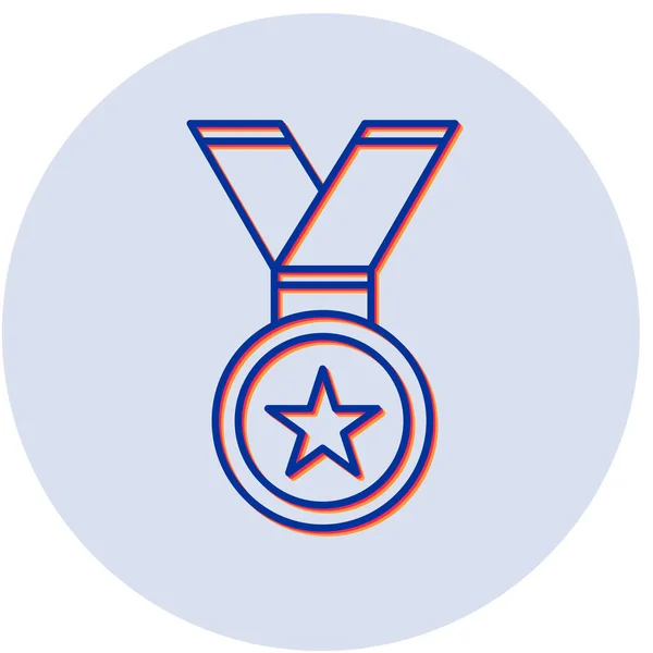 Medaille Web Symbol Einfache Illustration — Stockvektor