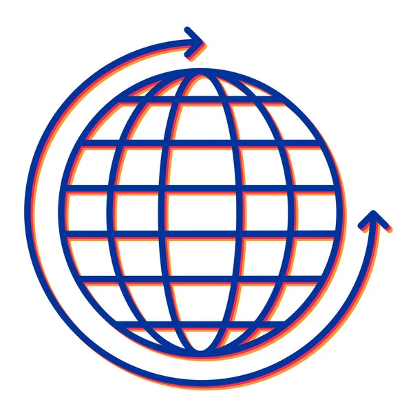 グローバル ネットワーク アイコン ベクトル図 — ストックベクタ