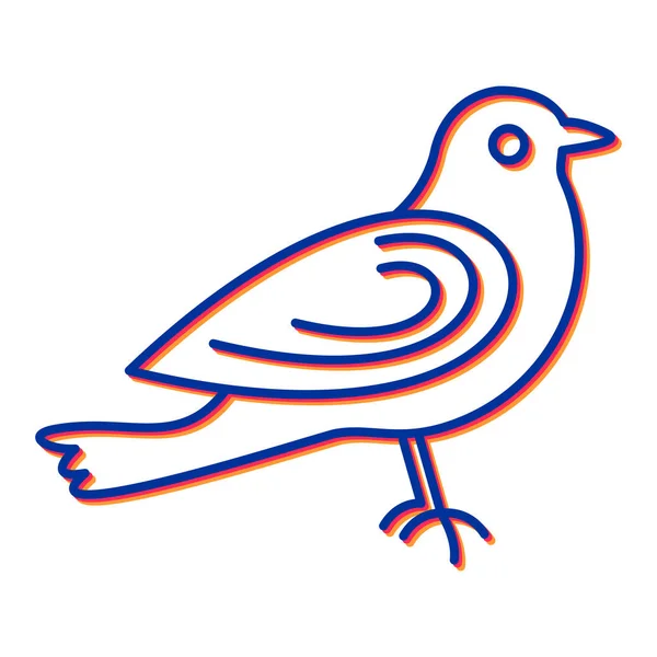 鳥のアイコンベクトルイラスト — ストックベクタ
