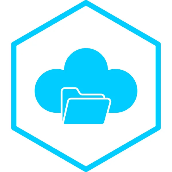 Computación Nube Icono Web — Vector de stock