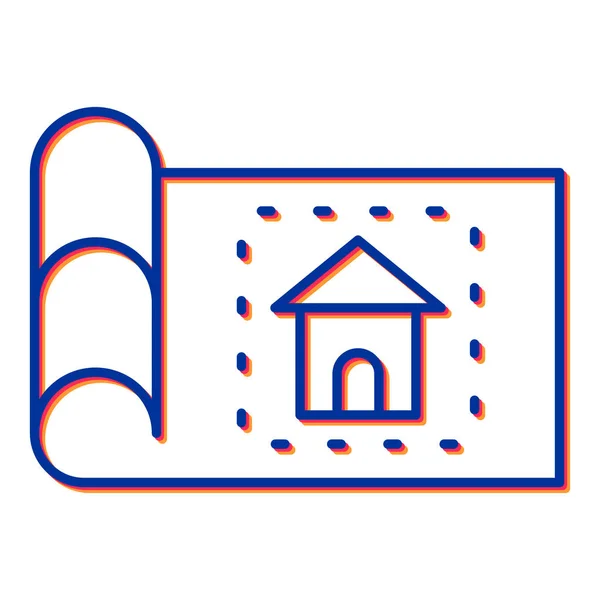 Vector Illustration Line Icon House — Stockový vektor