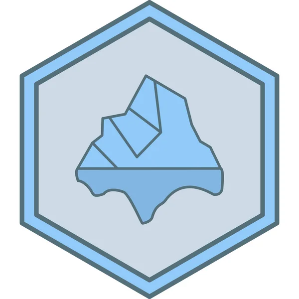 Vector Illustration Iceberg Icon — Archivo Imágenes Vectoriales