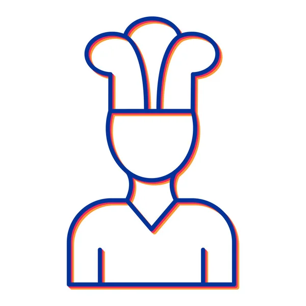 Vector Icono Chef Aislado Fondo Blanco Para Diseño Web Aplicación — Vector de stock