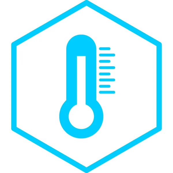 Thermomètre Icône Web Illustration Simple — Image vectorielle