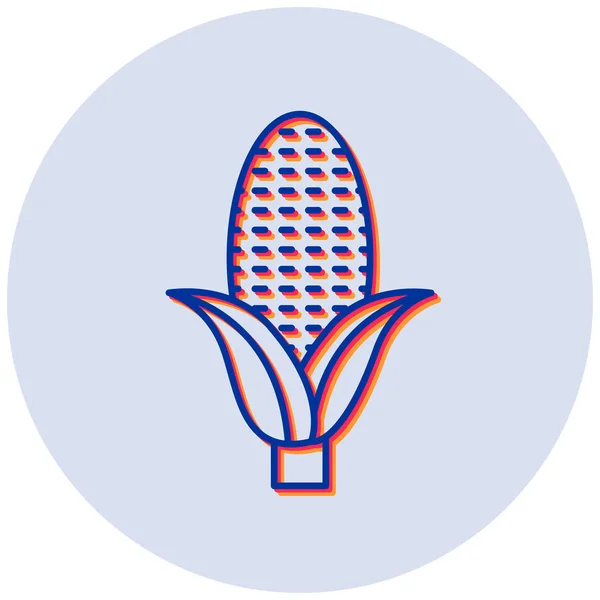 Кукурудза Веб Іконка Проста Ілюстрація — стоковий вектор