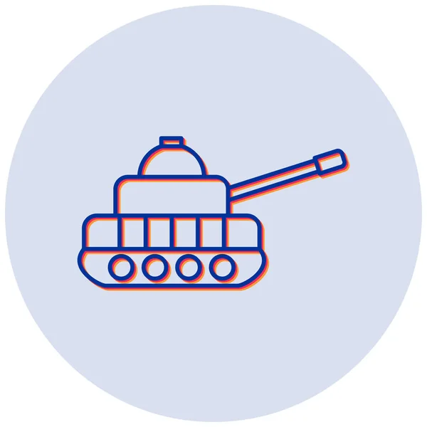 Tank Web Simgesi Basit Illüstrasyon — Stok Vektör