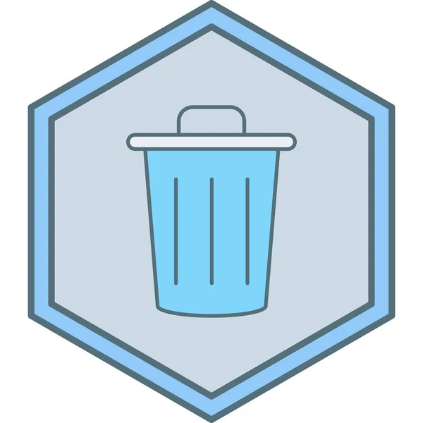 Trash Bin Simple Design — Stock Vector