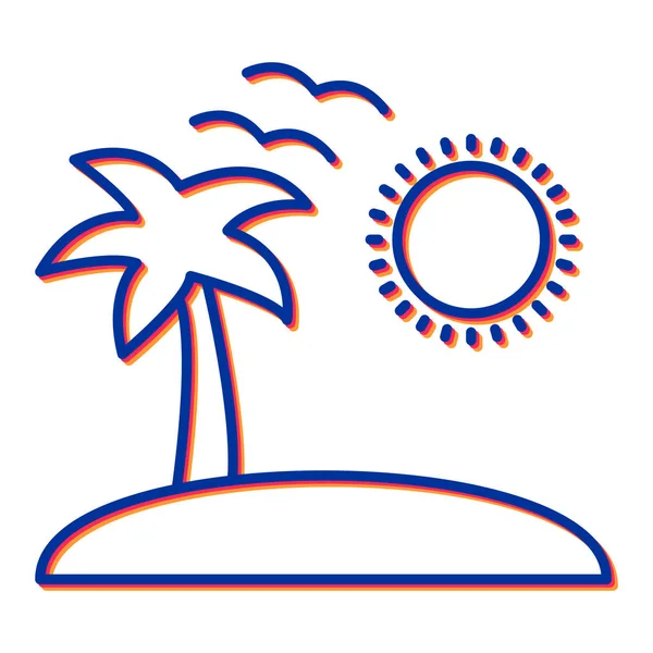 Beach Web Icon Simple Illustration — Stock Vector