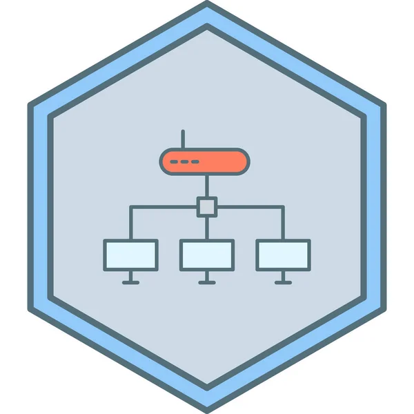 Compartilhamento Rede Ícone Ilustração Vetorial —  Vetores de Stock