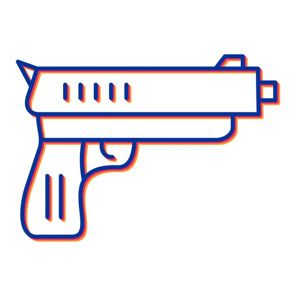 Gun Web Icon Simple Design — Stock Vector