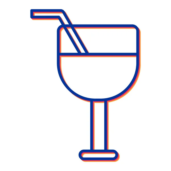 Cocktail Glass Icon Vector Alcohol Drink Sign Isolated Symbol Illustration — 스톡 벡터