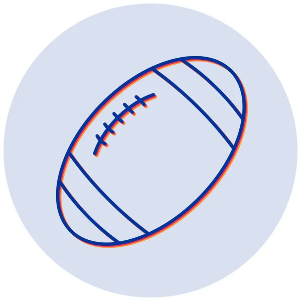 Rugby Ball Ícone Web — Vetor de Stock