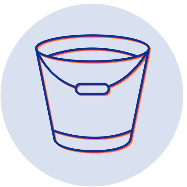 Vector Illustration Water Bucket Icon — стоковый вектор