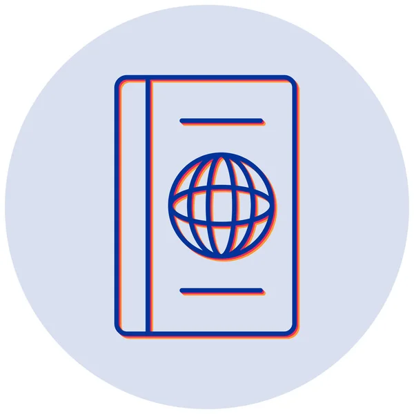 Passaporte Ícone Web Ilustração Simples — Vetor de Stock