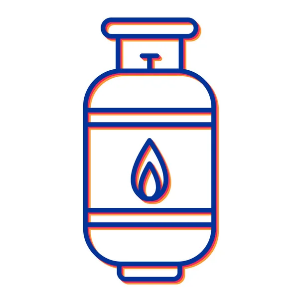 Gas Bottle Web Icon Simple Illustration — Stock Vector