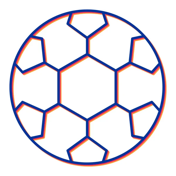 Іконка Футбольного Яча Контурна Футбольна Іграшка Векторна Кнопка Веб Дизайну — стоковий вектор
