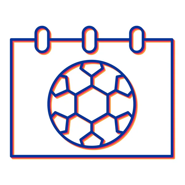 Soccer Ball Icon Vector Outline Football Game Sign Isolated Contour — Archivo Imágenes Vectoriales
