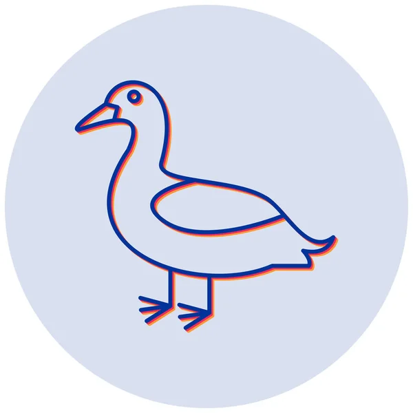 Símbolo Signo Icono Vector Pájaro — Vector de stock