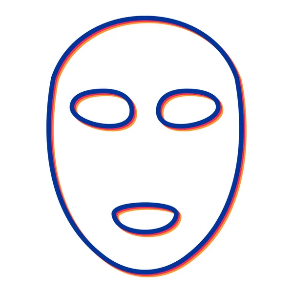 Maschera Icona Vettoriale Illustrazione — Vettoriale Stock