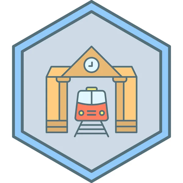 Tren Icono Vector Ilustración — Vector de stock