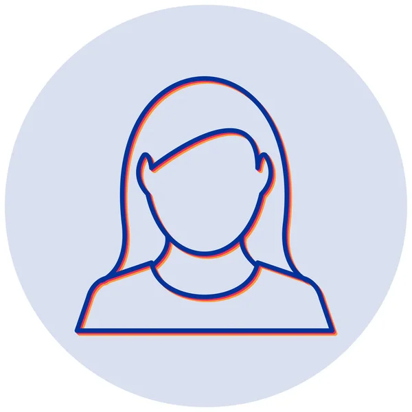 Female Avatar Web Icon Simple Illustration — Image vectorielle