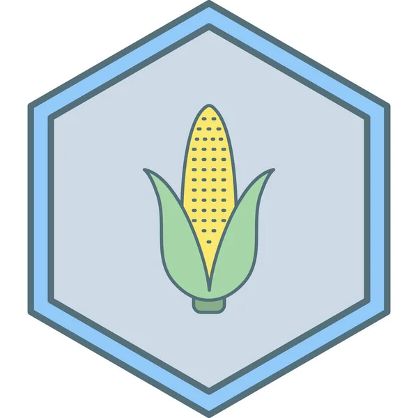 Kukurydzy Ikona Web Prosta Ilustracja — Wektor stockowy