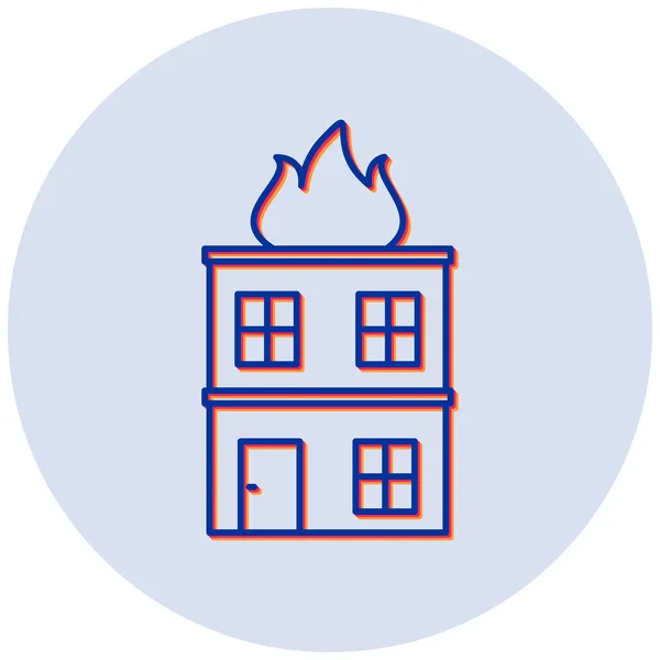Fuego Icono Web Ilustración Simple — Vector de stock