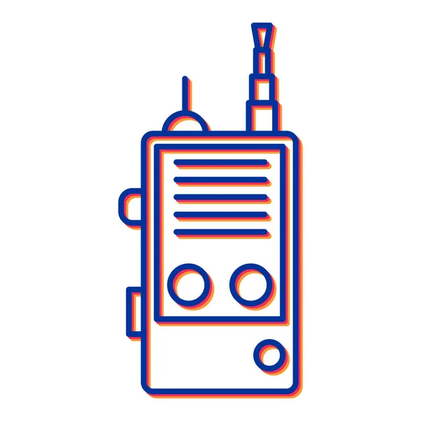 Radio Ikone Umrisse Illustration Von Walkie Talkie Vektor Icons Für — Stockvektor