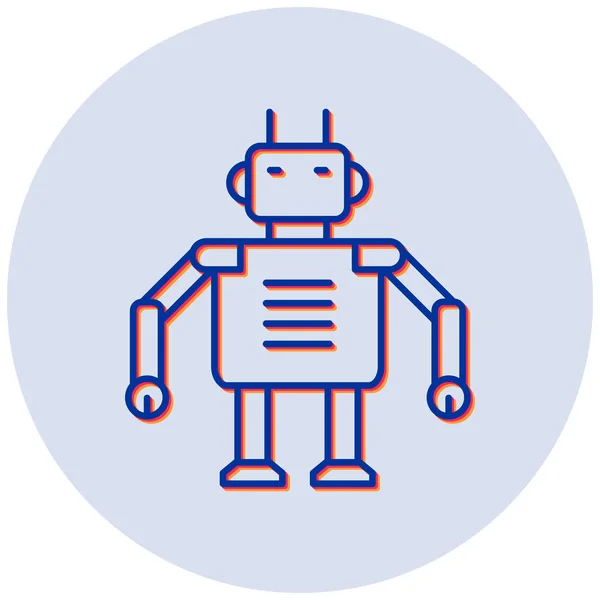 Robot Icono Web Ilustración Simple — Vector de stock