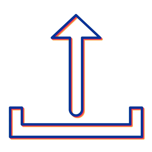 Pfeil Symbol Hochladen Vektorillustration — Stockvektor