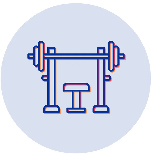 Ilustración Vectorial Del Icono Bench Press — Vector de stock