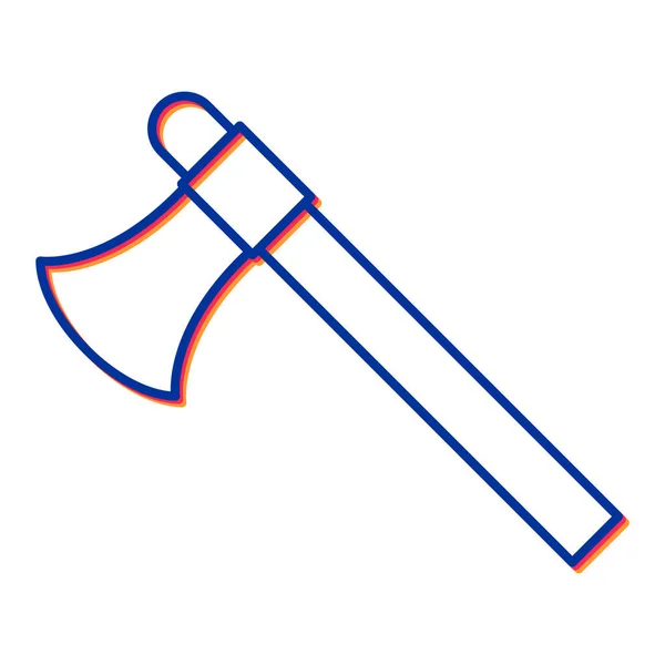 Axt Symbol Vektor Dünne Linie Zeichen Isolierte Kontursymboldarstellung — Stockvektor
