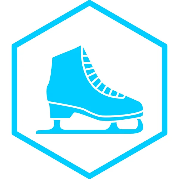 アイススケートアイコン Web用のスケート ベクトル アイコンの簡単なイラスト — ストックベクタ